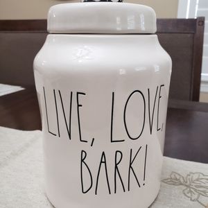 Rae Dunn doggy treats jar